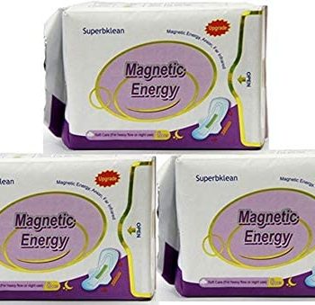 Longrich Lot de 3 serviettes hygiéniques magnétiques (nuit/flux lourd)