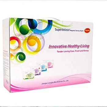 Longrich Superbklean Lot de serviettes hygiéniques magnétiques 4 en 1