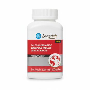 Longrich Calcium enrichi au magnésium, fer, zinc – 100 comprimés